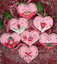 Hand-painted Mini Christmas Food and drink wooden hearts 7.6cm x 6.5cm  - Image 9