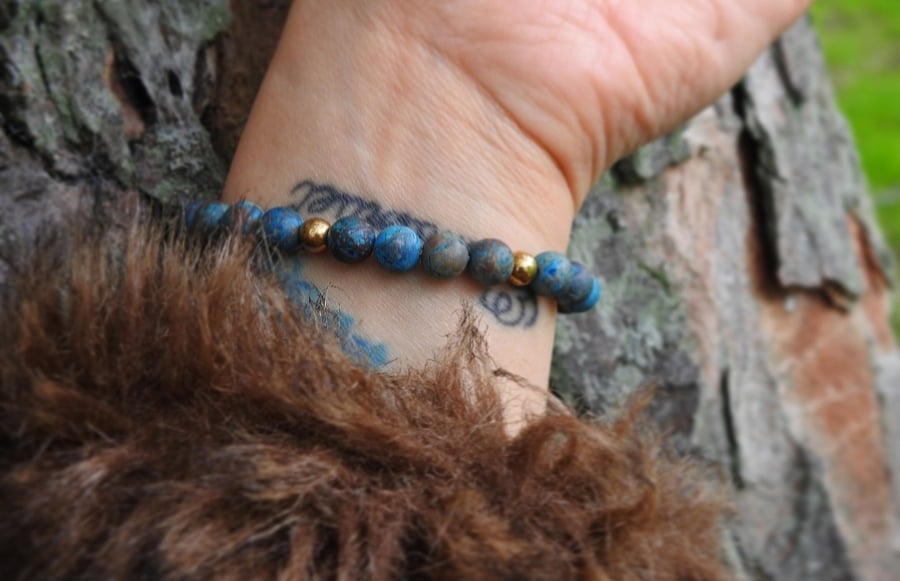 Ocean jasper deals stone bracelet