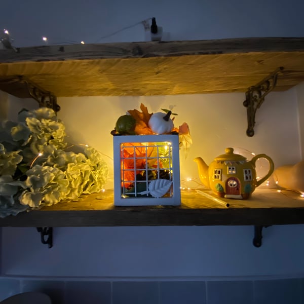 Handcrafted British Autumn Light Boxes ,Seasonal Home Decor ,Warm LED Display 