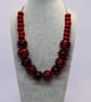 Handmade red and black lamp work glass beads - Image 5