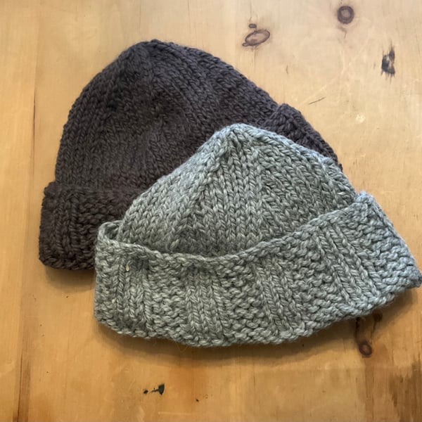 Soft Wool Alpaca fold back Hat