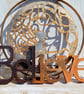 'Believe' Resin Sign In Brown and Copper. A Great Gift To Inspire.