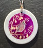 A Partridge in a Pear Tree Ceramic Hanging Bauble