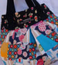 Cotton Mini handbag - crazy  patchwork - slip pocket - padded . - Image 5