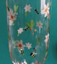 Hand Painted Daisy and Bee Champagne Glass - Image 2