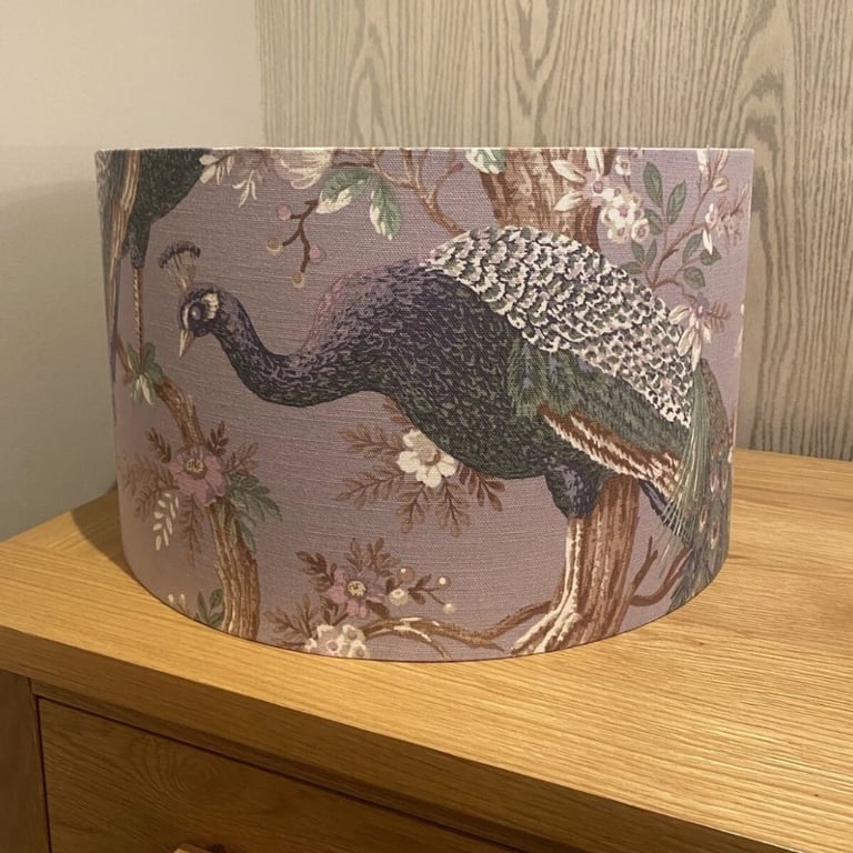 Handmade Lampshade in Laura Ashley Belvedere Peacock Lilac
