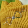 Shawl Pin, Sterling Silver Bow Shaped Pin for Scarf, Shawl, or Wrap