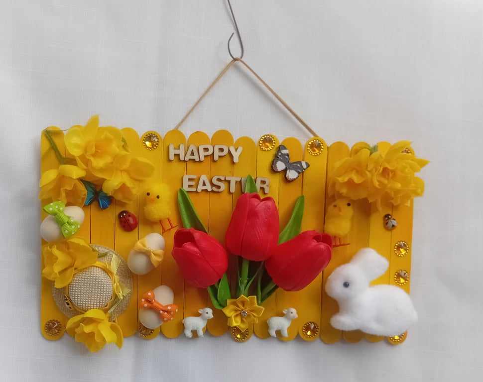Handmade Happy Easter wall decoration