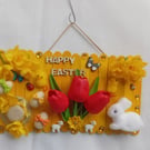 Handmade Happy Easter wall decoration