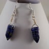 Lapis Lazuli Pencil Earrings