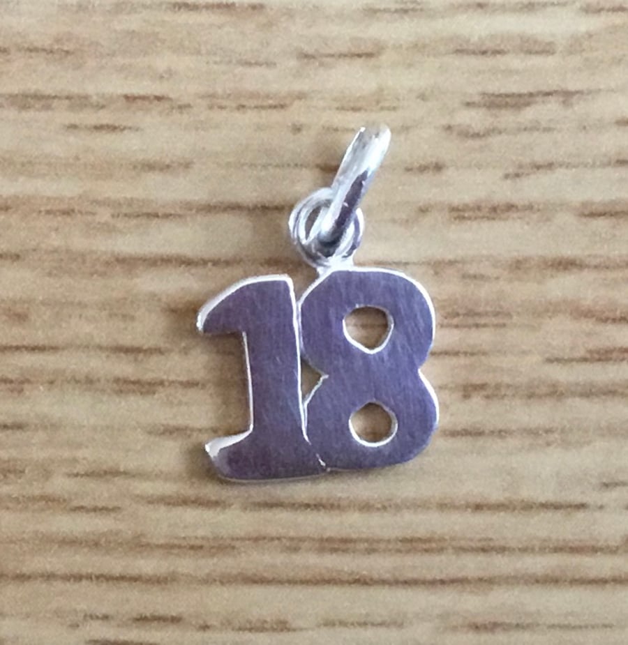 Sterling Silver Age 18 Pendent Charm