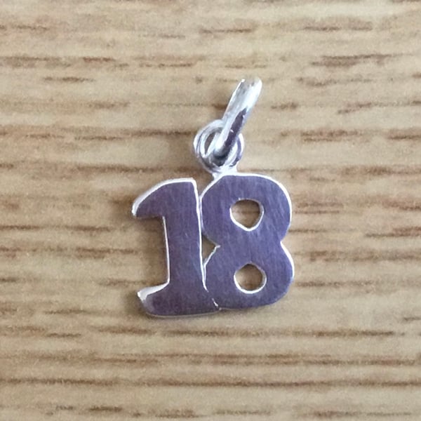 Sterling Silver Age 18 Pendent Charm
