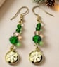 Handmade Gold Snowflake Festive Earrings - Image 1