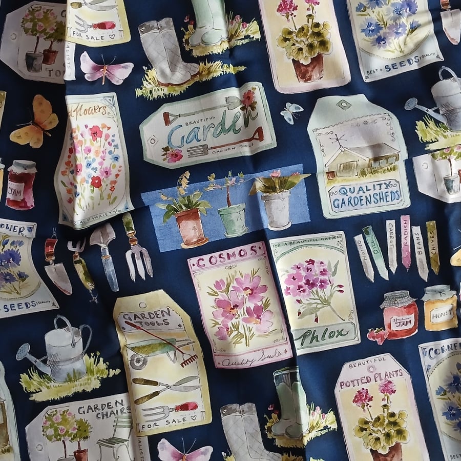 Half Metre Michael Miller Gardening Essentials Quilting Cotton, Garden Fabric