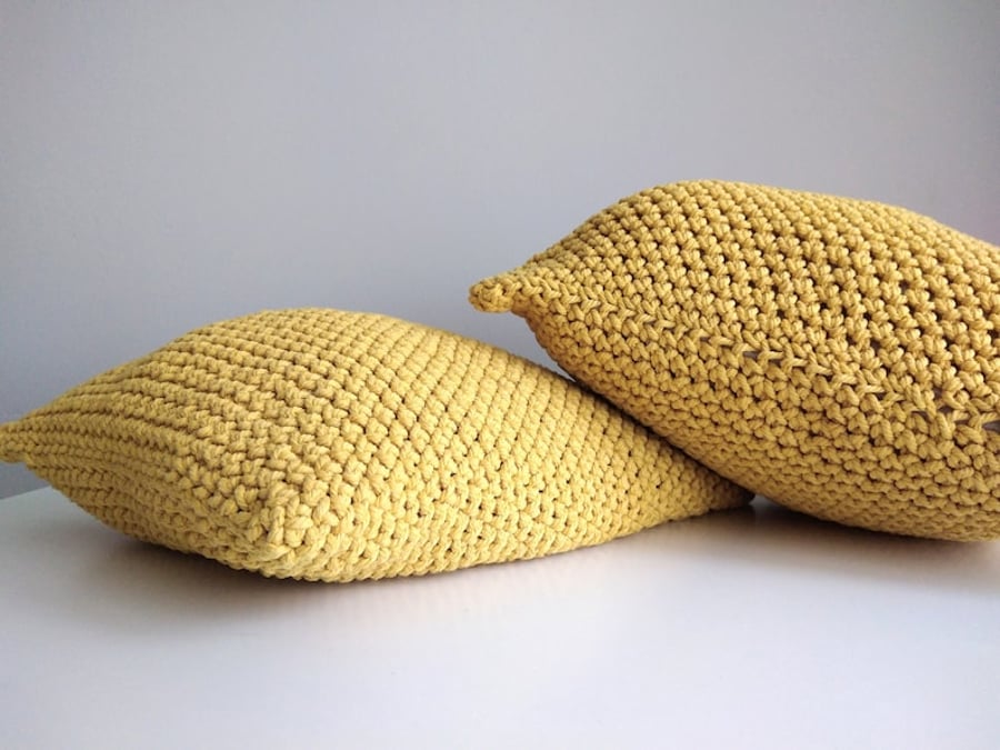 Home Decor Cushions Yellow Mustard