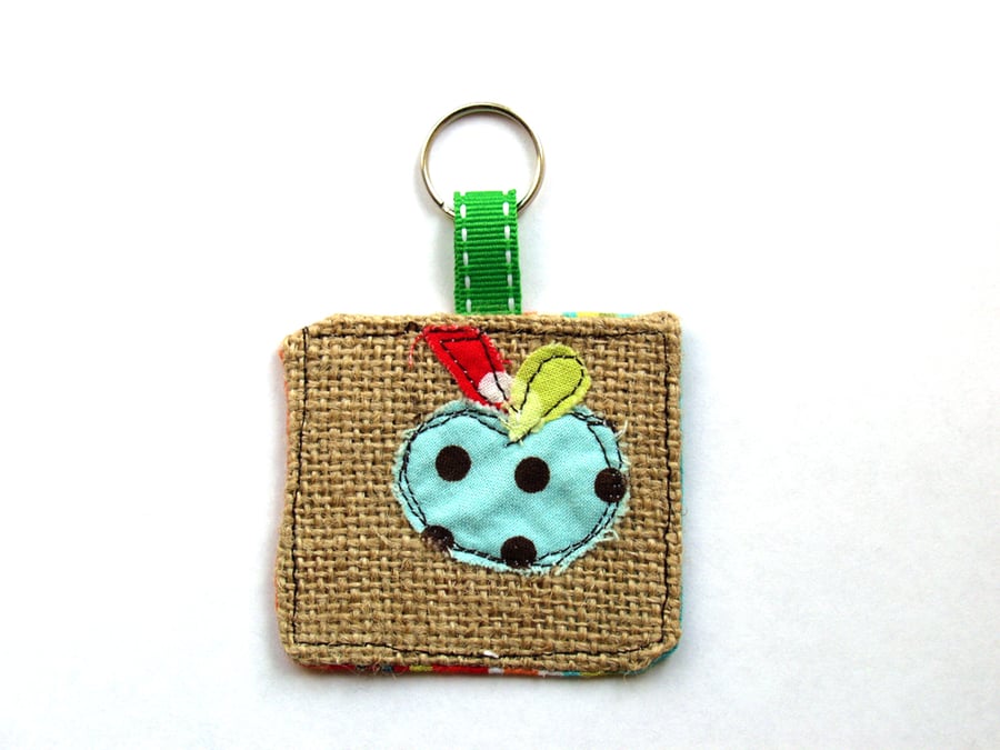 Fabric Keyring, Apples
