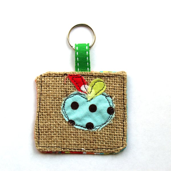 Fabric Keyring, Apples