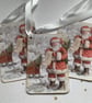 CHRISTMAS GIFT TAGS ( pack of 3 ) 'Checking His List ' . Santa, St Nick  - Image 3