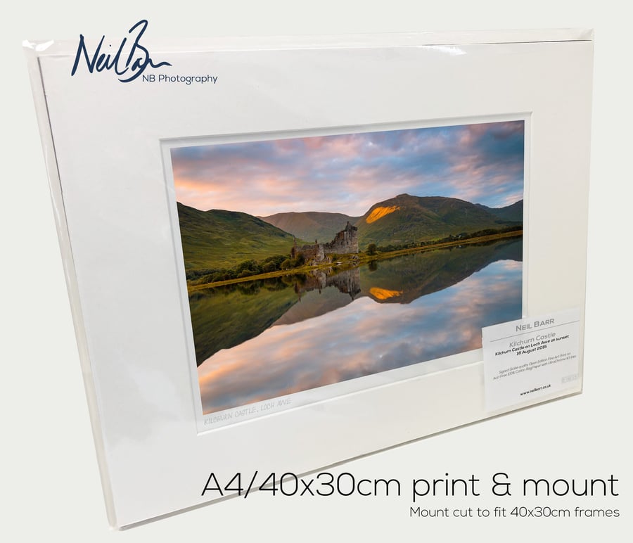 Kilchurn Castle, Loch Awe, Argyll, Scotland - A4 (40x30cm) Unframed Print