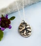Heal-All Wildflower Pendant Necklace in Recycled Fine and Sterling Silver - Image 2
