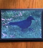Handmade photo card of Crow 'My best side'