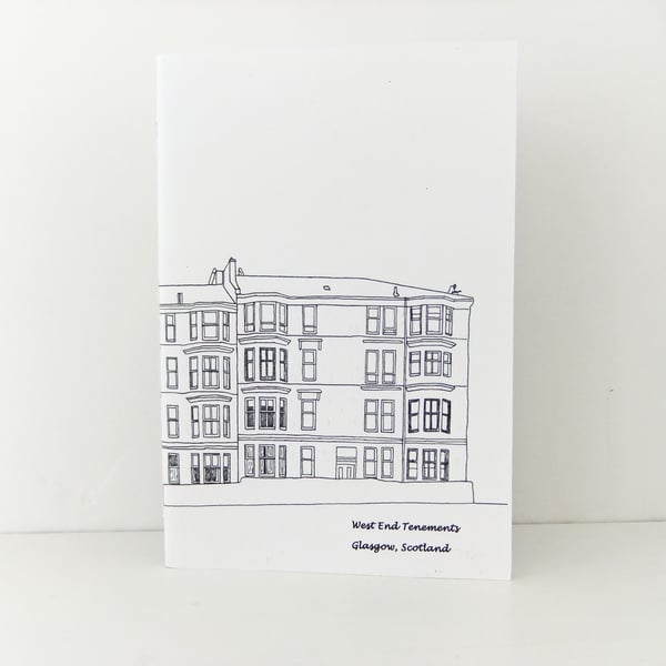 A5 Glasgow Notebook - in black and white