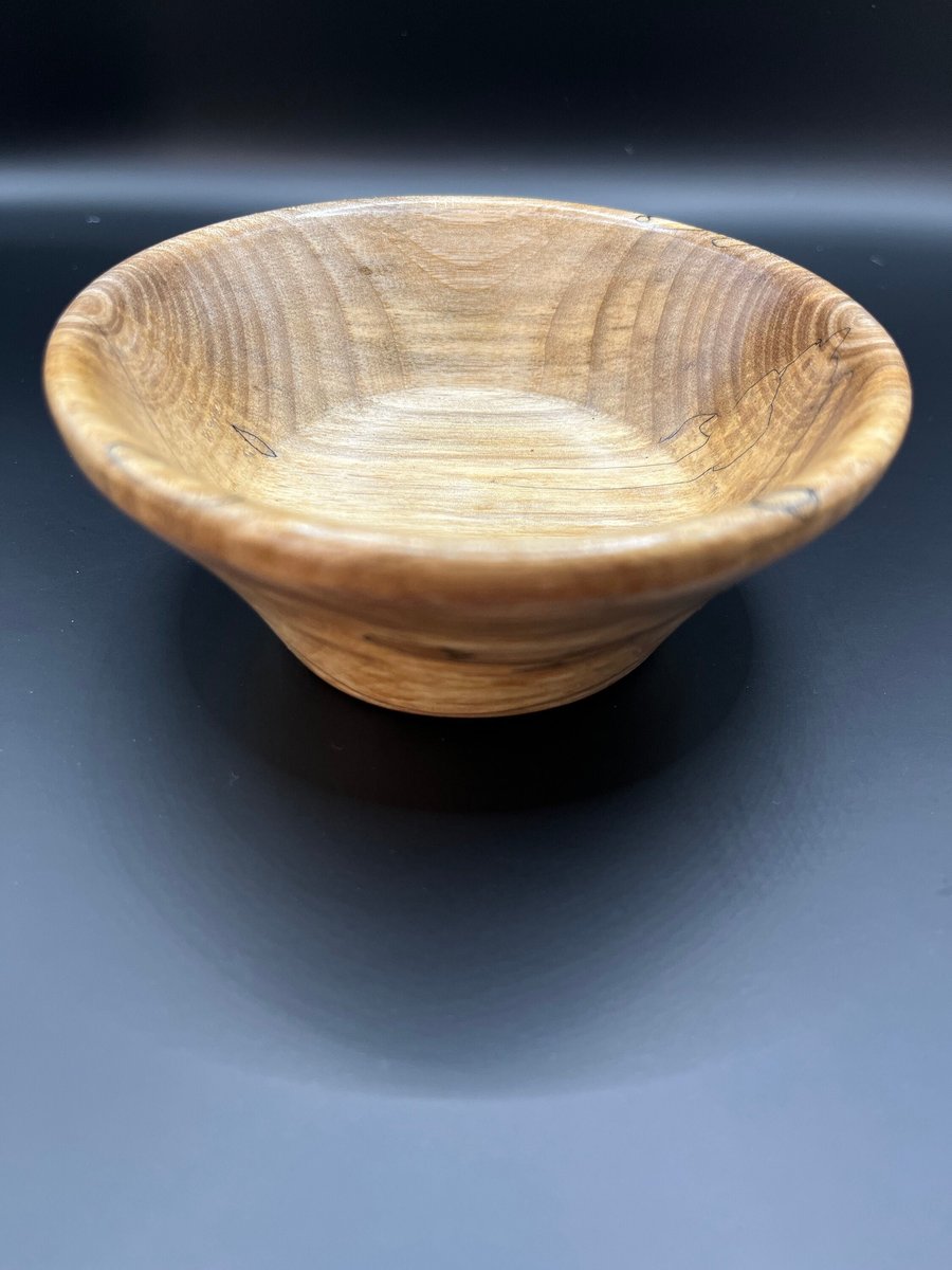Handmade wooden bowl in spalted English Walnut
