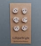 Set of six flat driftwood disk buttons - Image 4