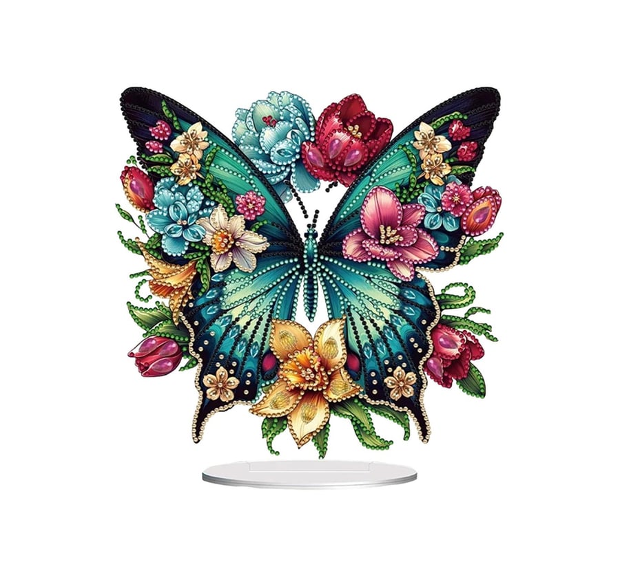 5D DIY Colourful Butterfly Diamond Painting Kit Crystal Embroidery Rhinestone Ac