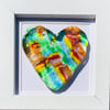 Fused glass cast heart picture 