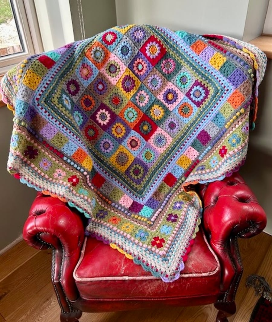 The Seed Packet Blanket Hand Crocheted