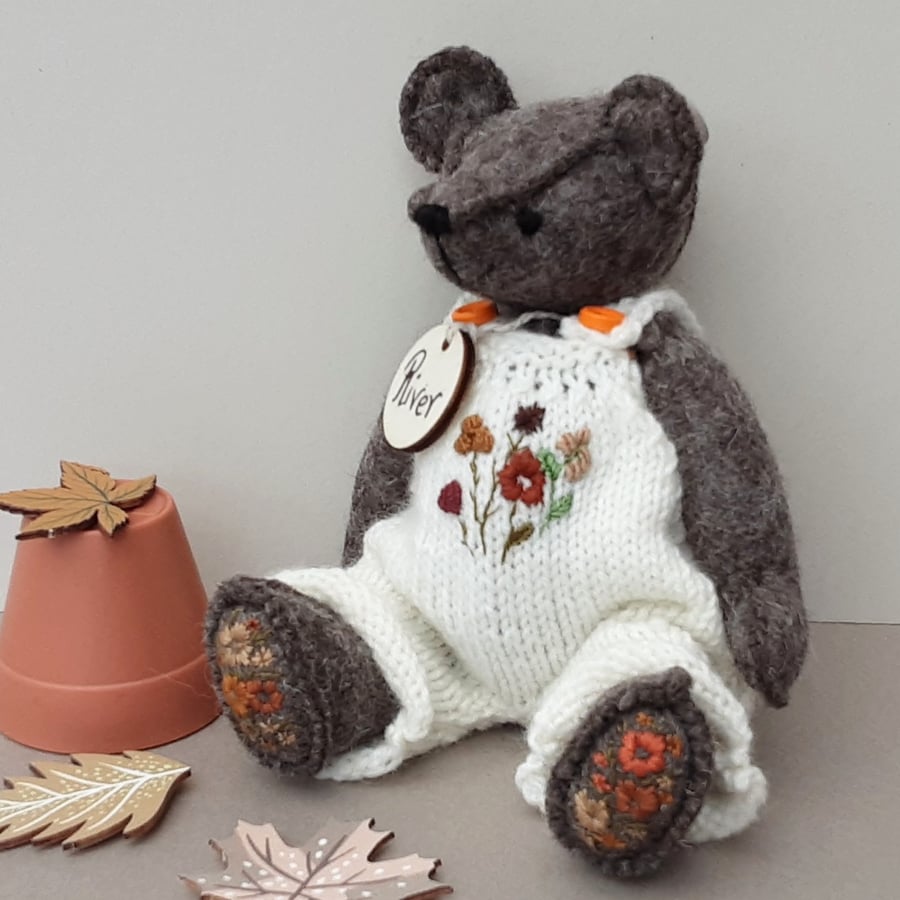 SOLD reserved for Shaun, Teddy bear collectable, dressed artist bear