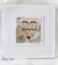 HAND EMBROIDERED GREETING CARD - HEART VALENTINE'S DAY