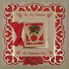 Be My Valentine on Valentine's Day Red Roses 3D Luxury Handmade Card 