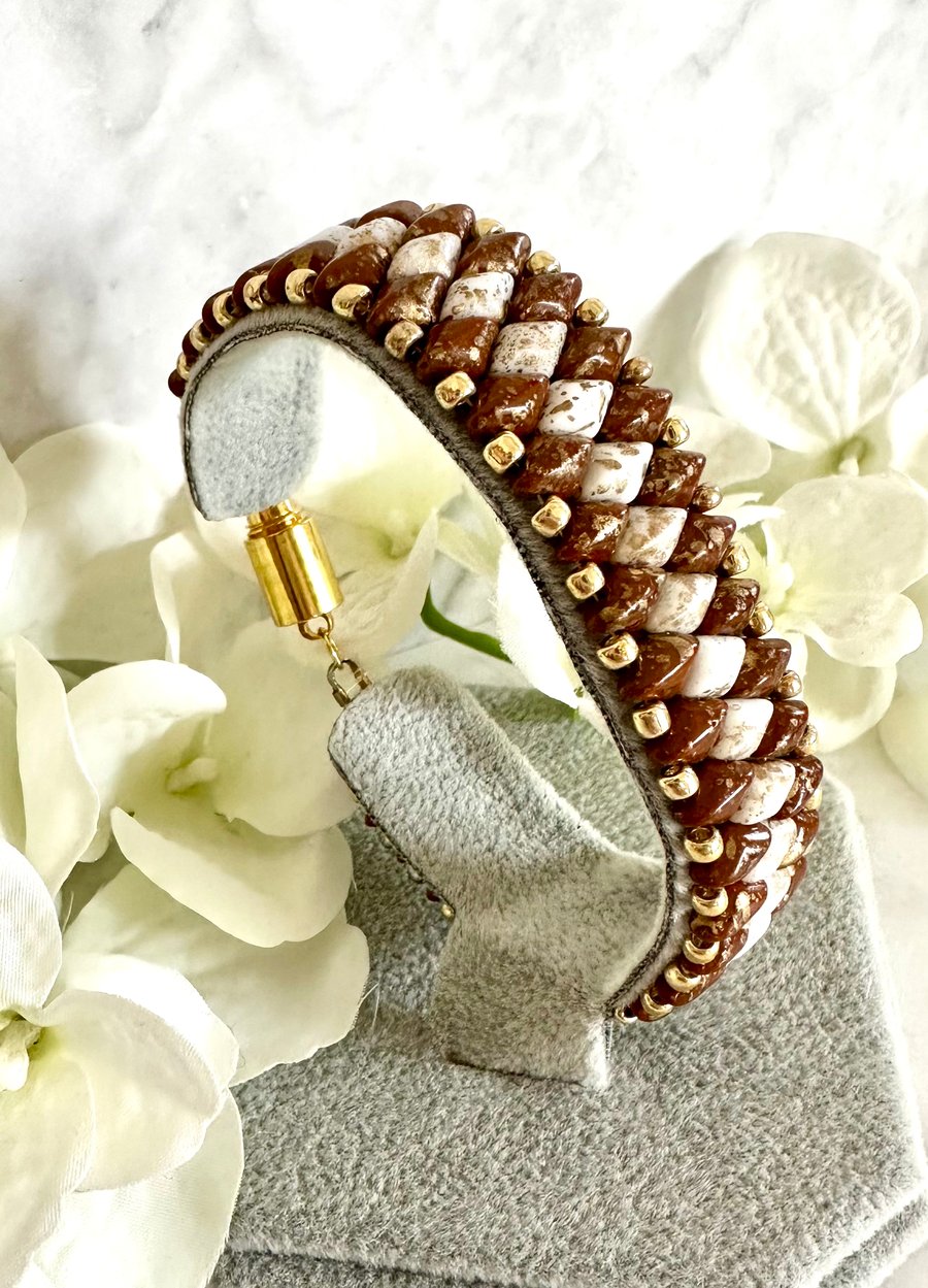 GemDuo Bracelet - Cappuccino Reversed 