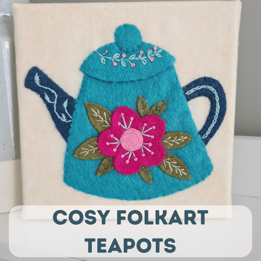 Cosy Folkart Teapots - WORKSHOP