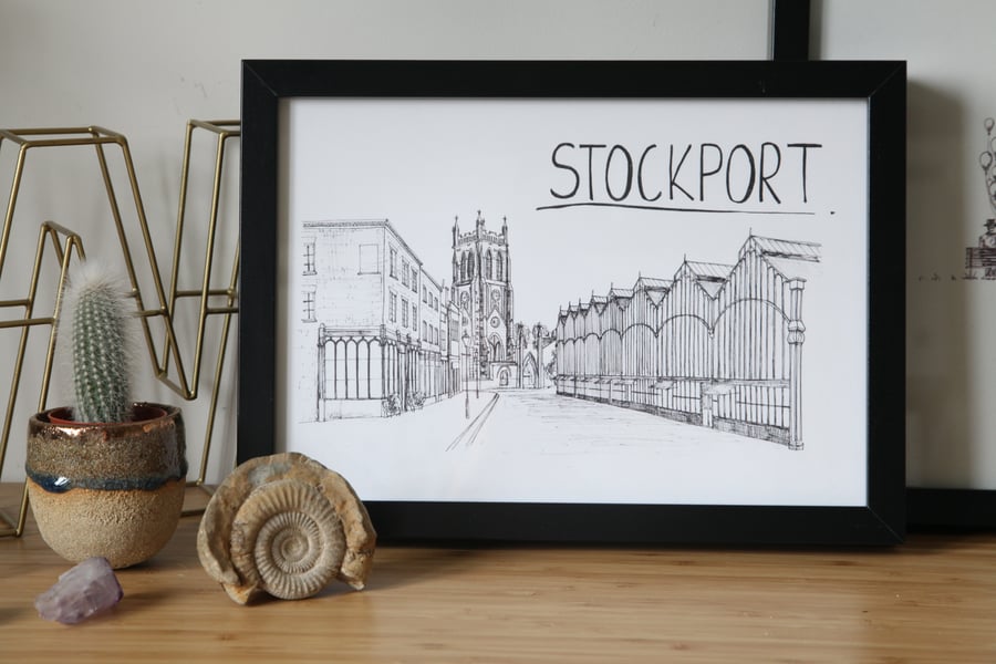 Stockport Skyline Print