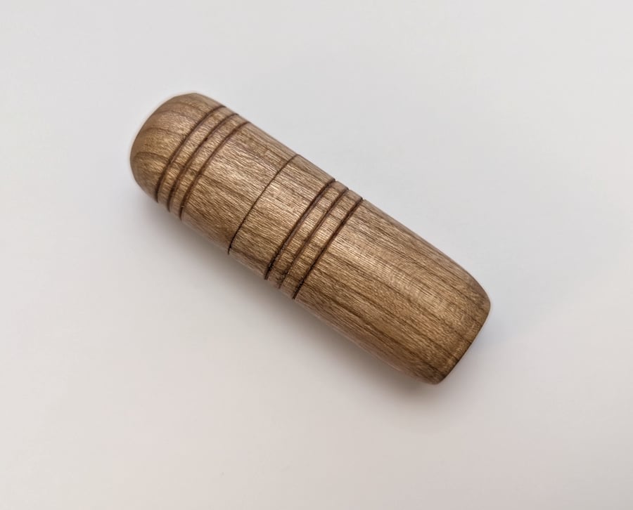 Very small hand-turned needle case (maple)