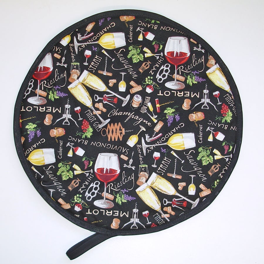 Wine Aga Hob Lid Cover Mat Padf Champagne Merlot Red White Black Surface Saver