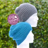 Oversized Chunky Slouchy Beanie Hat Unisex Knitting Pattern KPWS12