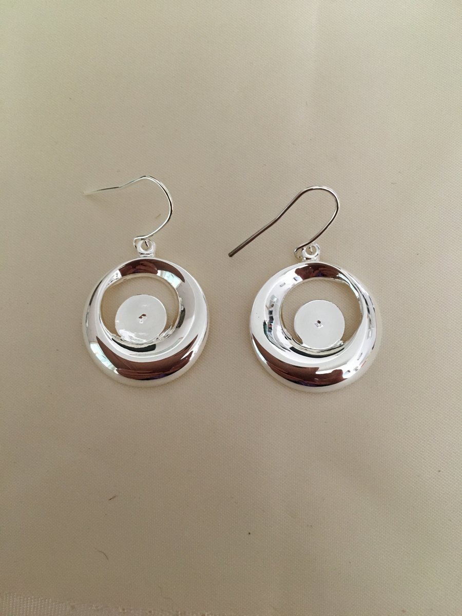 Round Swirl Drop Earring Setting - E21