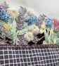  Hand embroidery picture of an appliqué picnic basket overflowing with flowers - Image 4