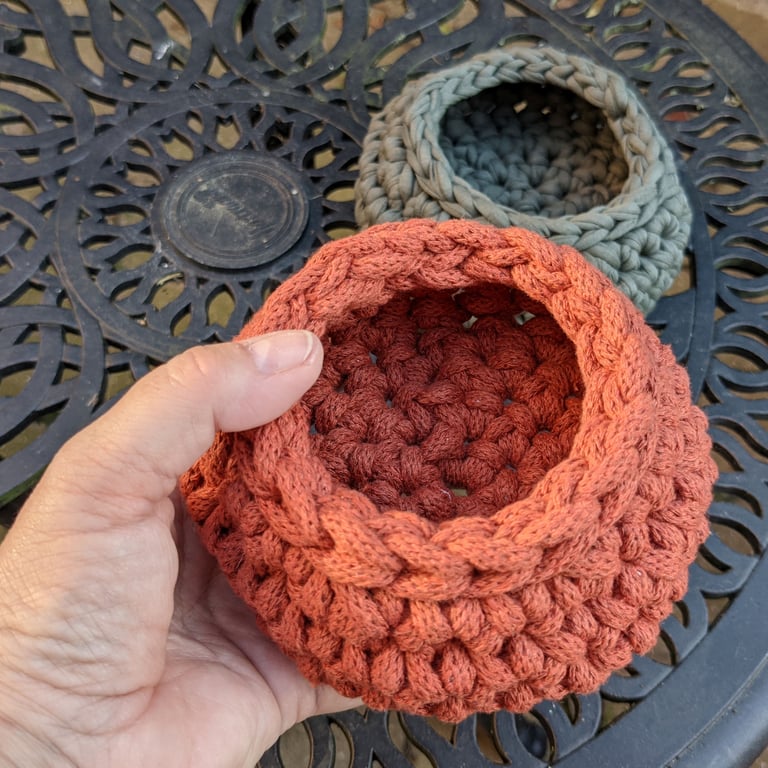  Small crochet bowl, trinket pot, home decor, new home gift