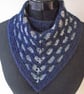 Knitted Kerchief Cowl, Scarf, Neckwarmer, Neckerchief, Bandana, Merino Wool - Image 1