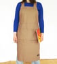 Unisex Woodwork Apron with Range of Pockets and Crossback Straps. Beige Canvas  - Image 5