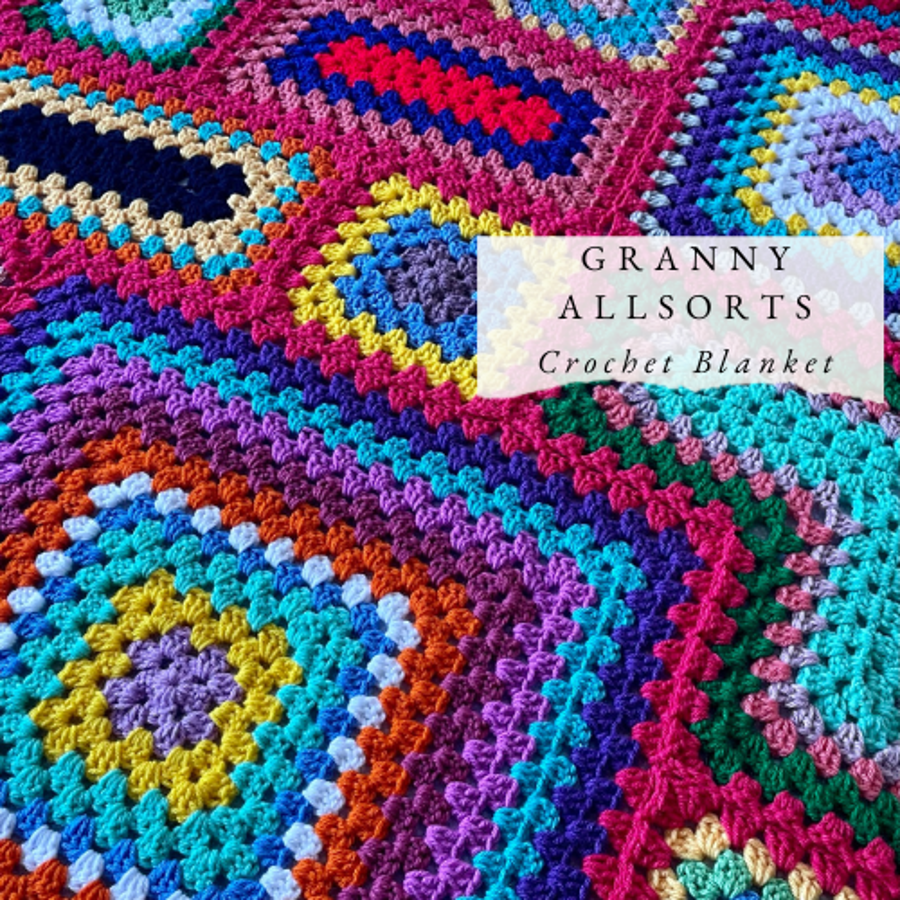 Handmade crochet Granny All Sorts Blanket In Br... Folksy