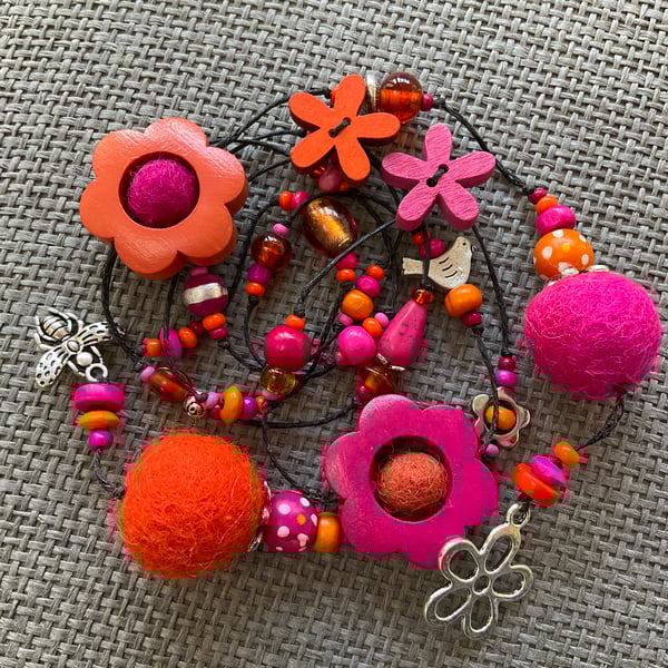 “Hothouse Flowers” lariat necklace