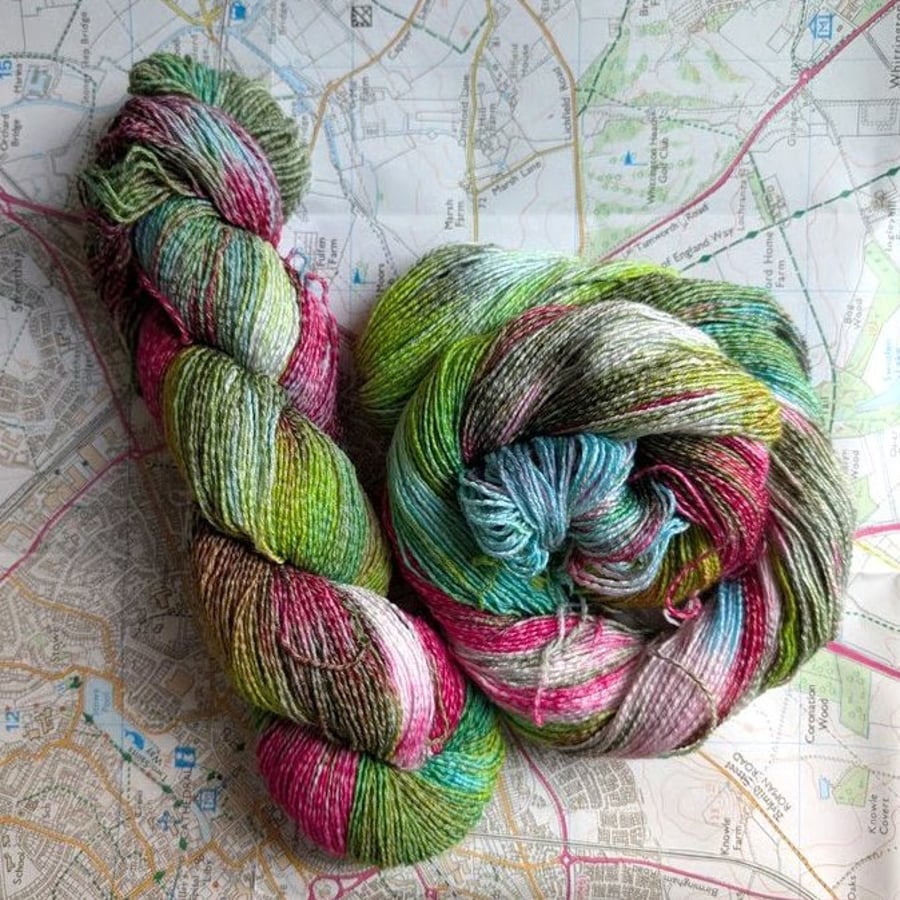 Hedgerow bloom :: cupro cotton : nylon :: 4 ply :: 100g