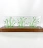 Snowdrops - Fused Glass Panel set in a piece Hand Crafted Wood