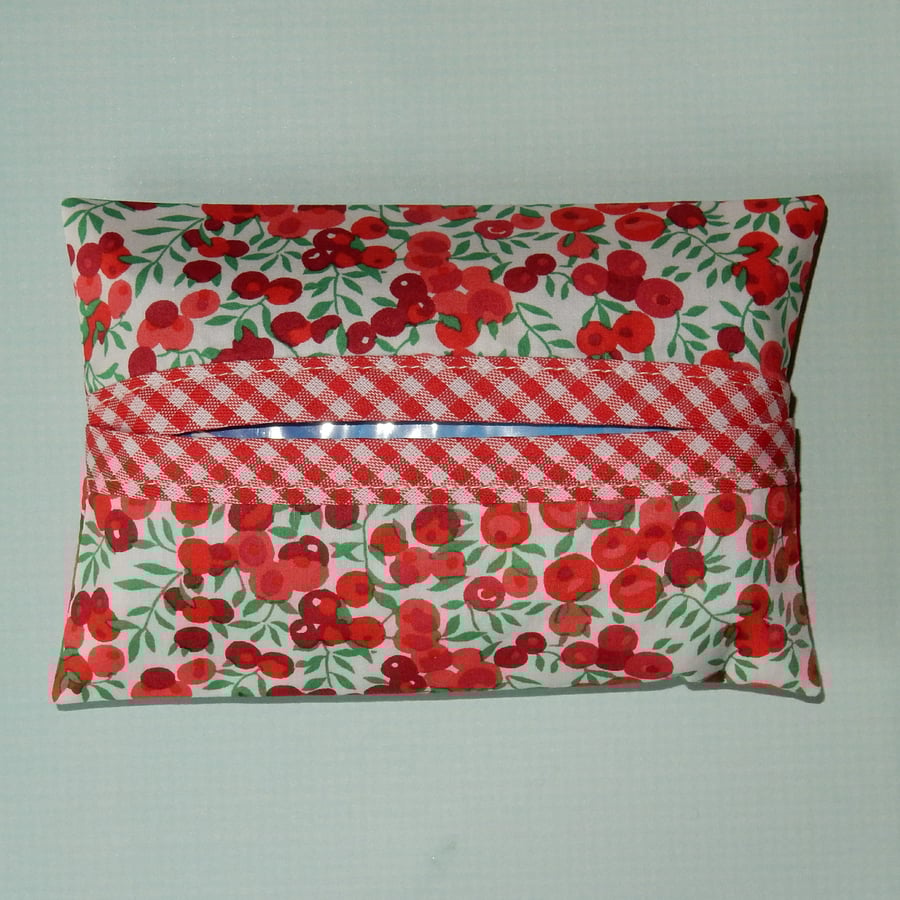 Pocket tissue holder - Liberty print red